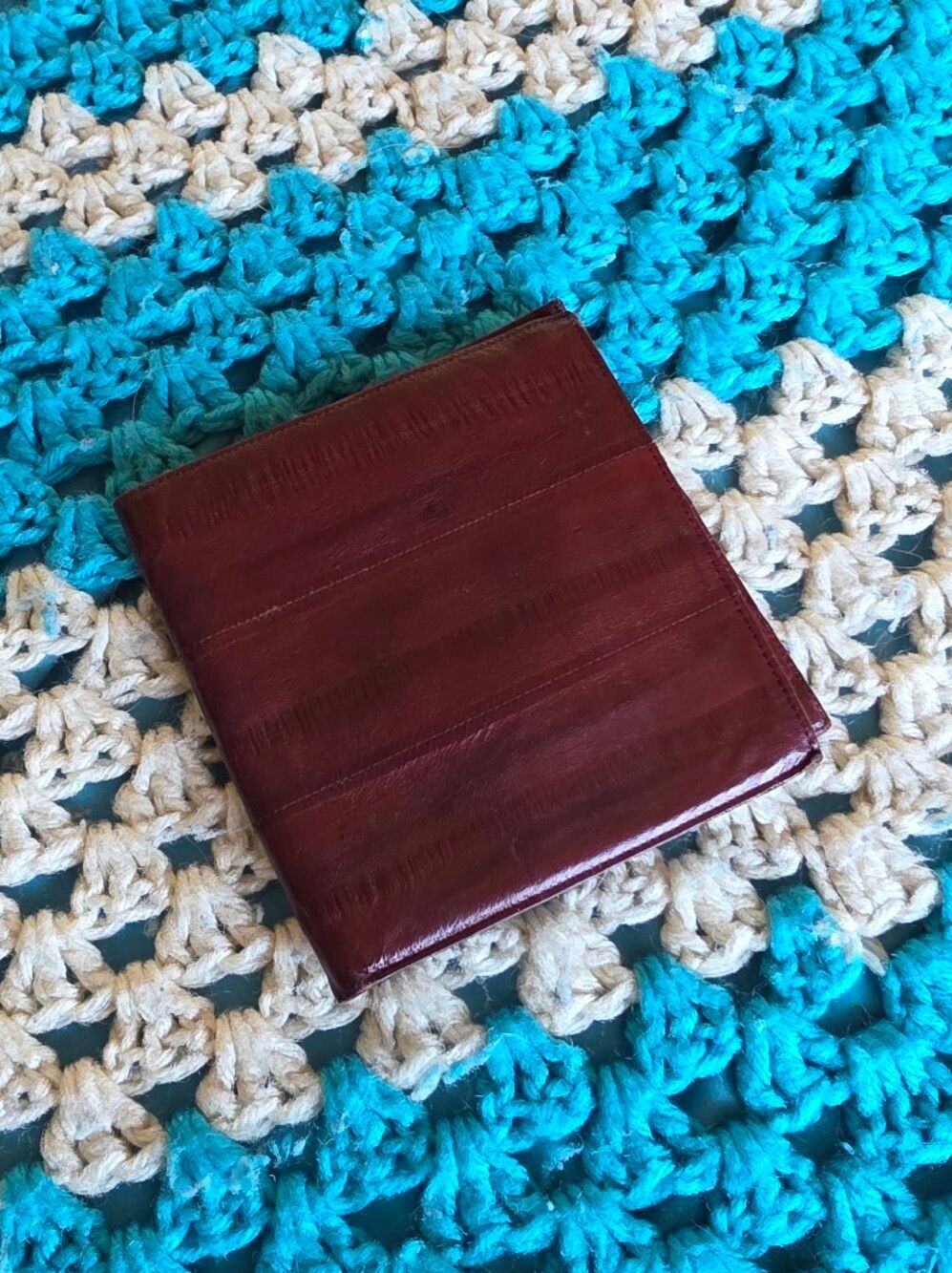 Mens Brown Leather Bi Fold Wallet Never Used